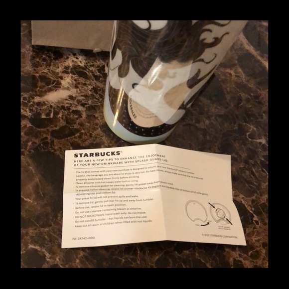 Starbucks Holiday 2021 Release: Iridescent Mermaid 12 oz Travel Mug - Picture 4 of 6